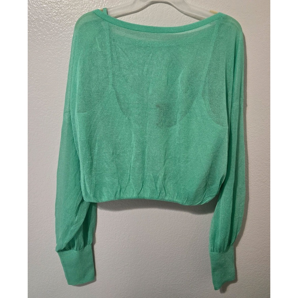 Express Sheer Off The Shoulder Dolman Sleeve Cropped Sweater With Cami XL NWT